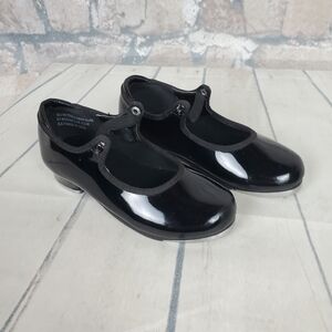 Danshuz Tap Shoes Black Patent Mary Jane Size 9.5W